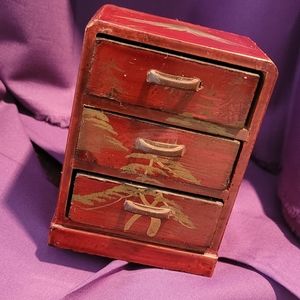 Vintage jewelry box 3 drawers